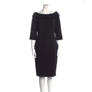 DONNA KARAN BATEAU NECKLINE SHIFT DRESS
